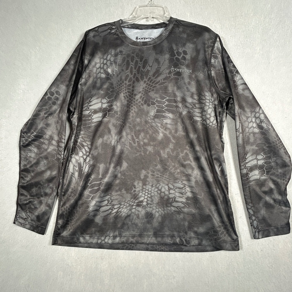 Kryptek Hyperion Shirt Mens XL Gray Typhon Camo Long Sleeve Tactical 16HYPLSC